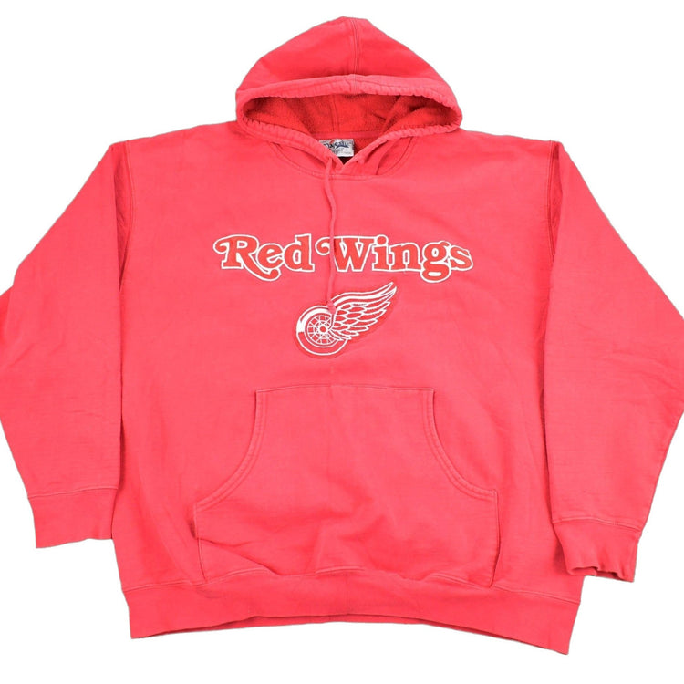 Vintage 1990s Detroit Red Wings NHL Embroidered Hoodie Men's XL from propervintagecanada