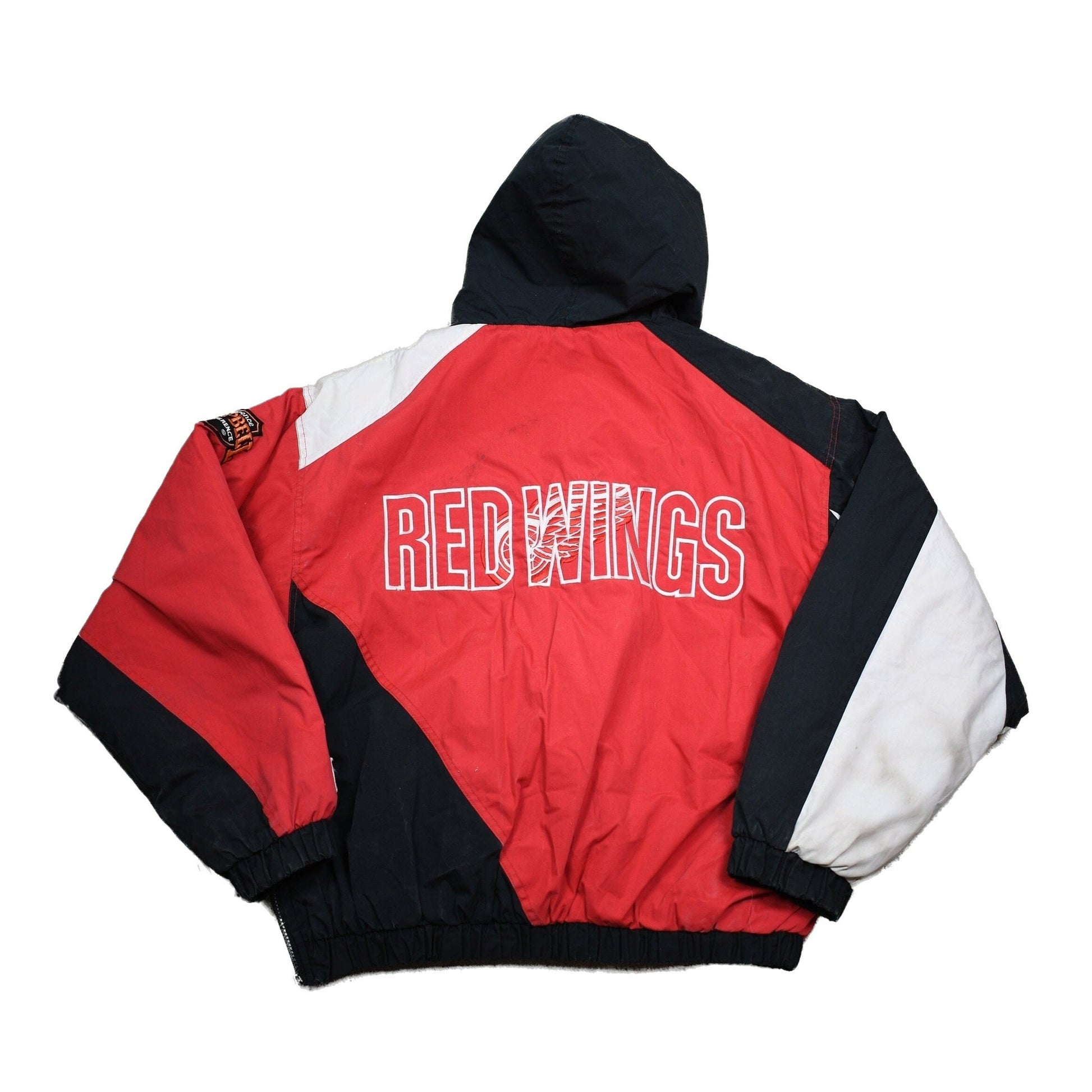 Vintage 1990s Detroit Red Wings NHL Pro Player Puffer Jacket Men's XL from propervintagecanada