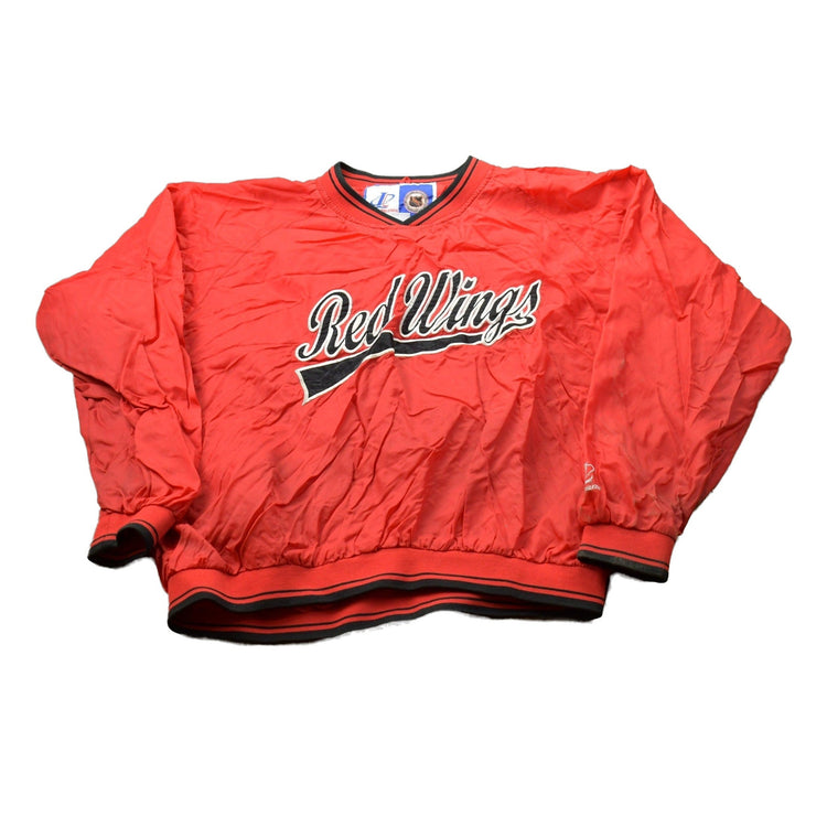 Vintage 1990s Detroit Red Wings NHL Windbreaker Pullover Jacket Men's Large from propervintagecanada