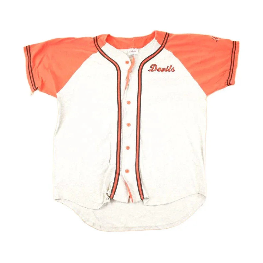 Vintage 1990s Devils Souvenir Baseball Button Up T-Shirt Men's XL from propervintagecanada