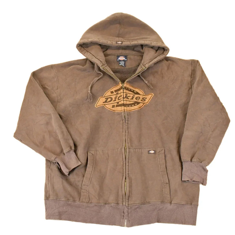 Vintage 1990s Dickies Full Zip Embroidered Sweatshirt Men's L from propervintagecanada