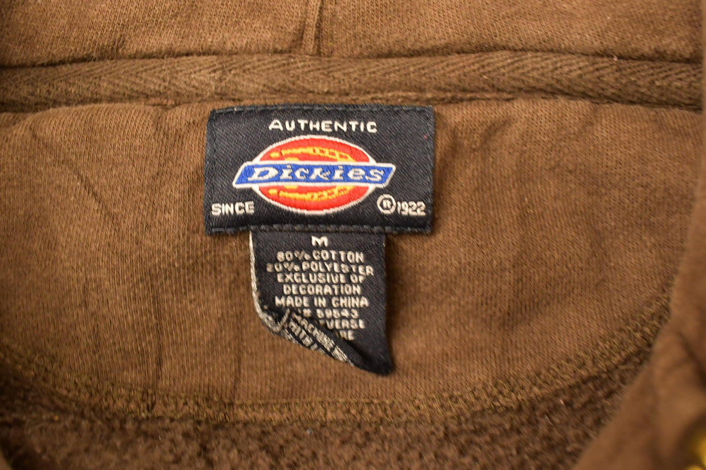 Vintage 1990s Dickies Full Zip Embroidered Sweatshirt Men's L from propervintagecanada