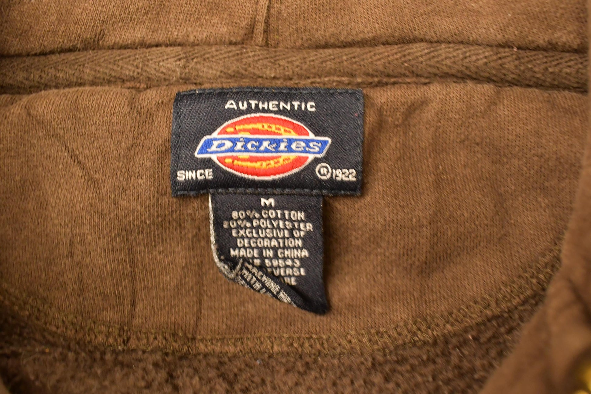 Vintage 1990s Dickies Full Zip Embroidered Sweatshirt Men's L from propervintagecanada