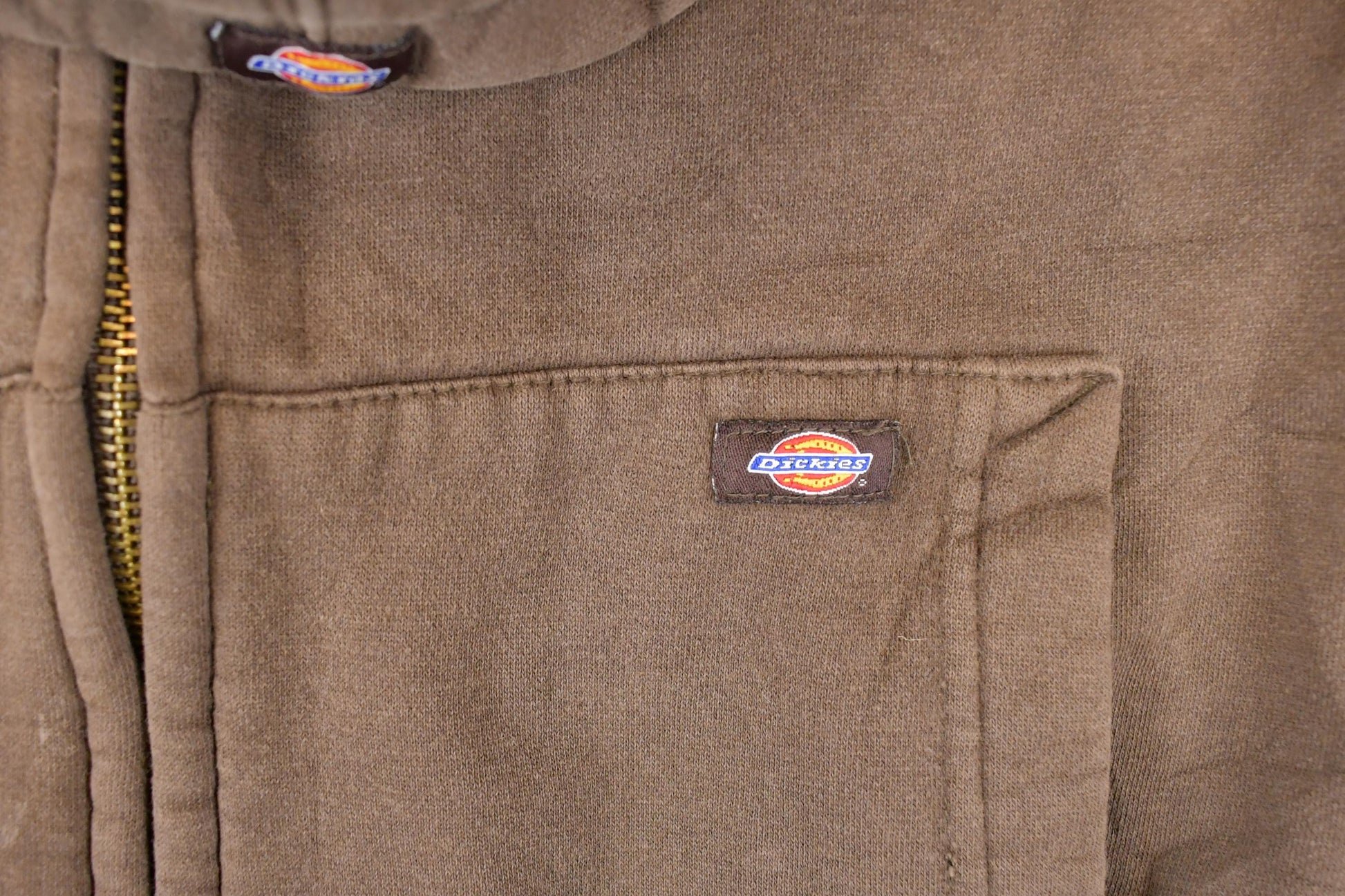Vintage 1990s Dickies Full Zip Embroidered Sweatshirt Men's L from propervintagecanada