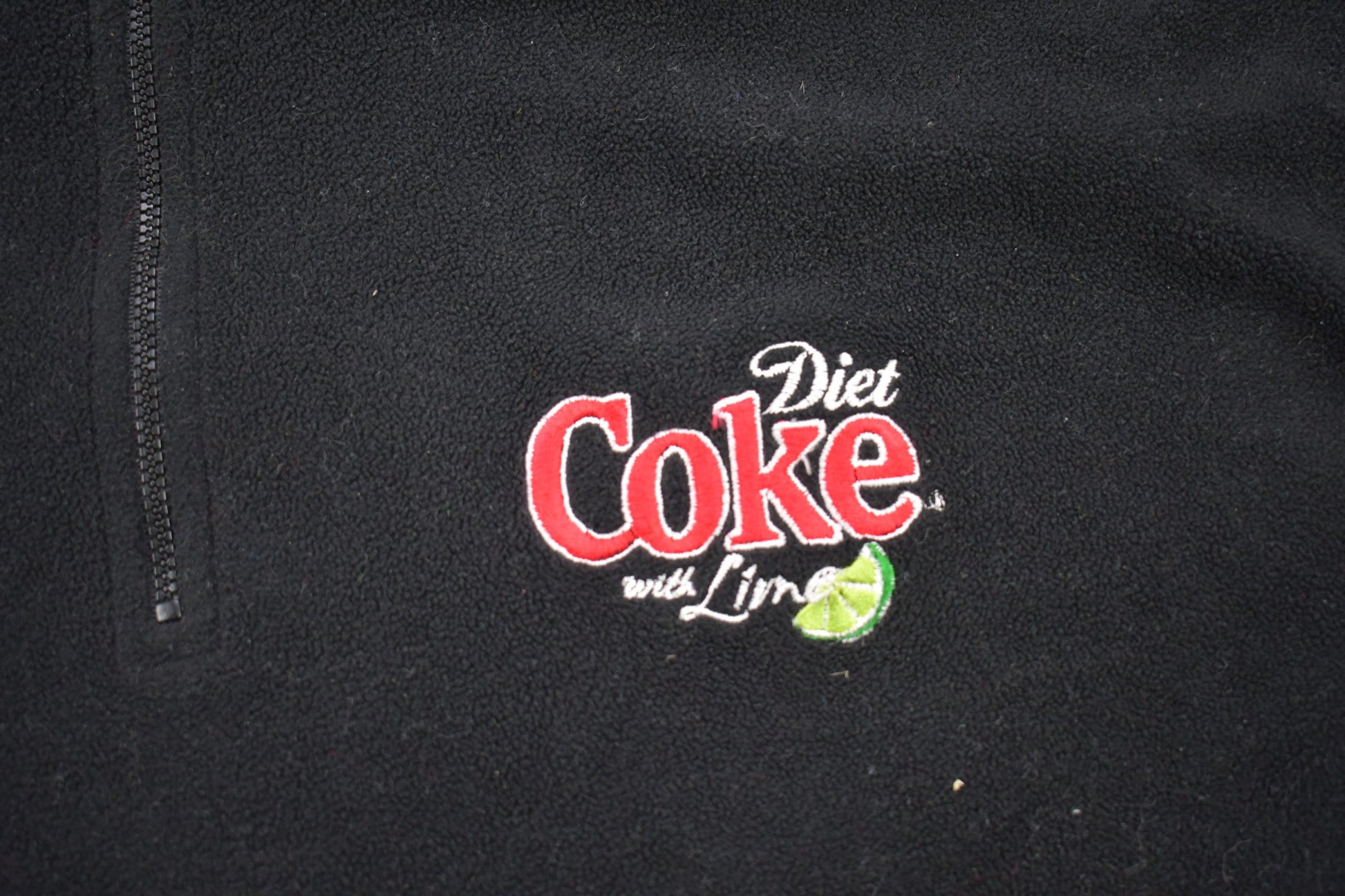 Vintage 1990s Diet Coke Lime Fleece Sweater Men's XL from propervintagecanada