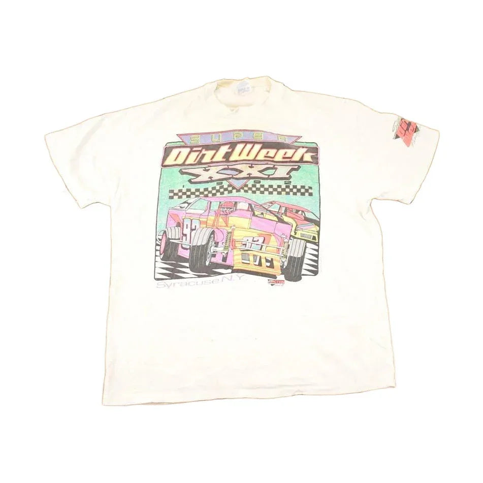 Vintage 1990s Dirt Week Souvenir Racing T-Shirt Men's L from propervintagecanada