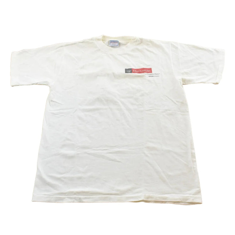 Vintage 1990s Disclosure Tech Graphic T-Shirt Men's L from propervintagecanada