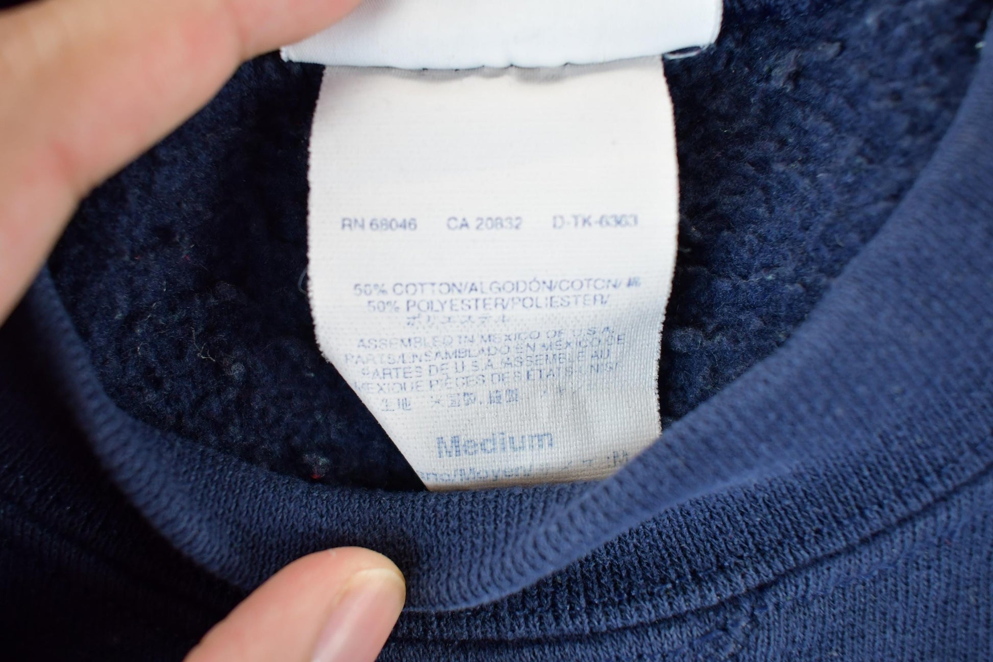 Vintage 1990s Discus Athletic Blank Blue Crewneck Sweatshirt Men's Medium from propervintagecanada