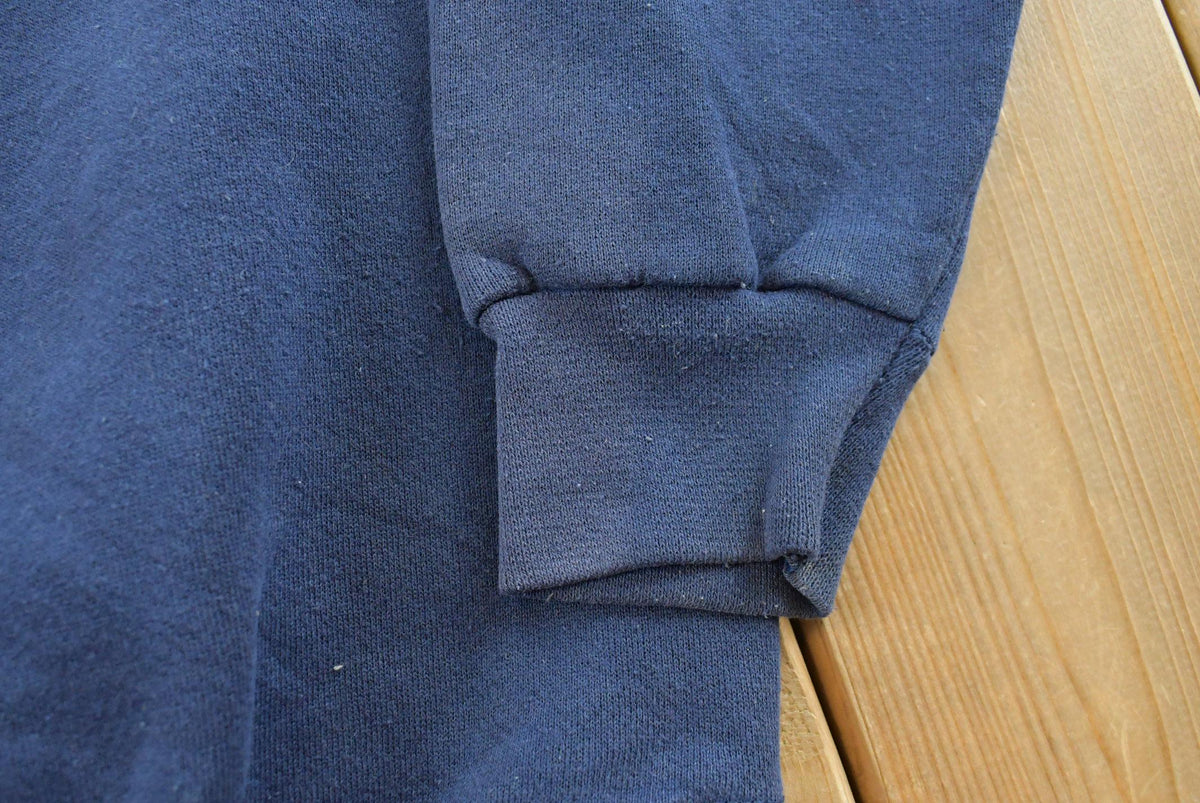 Vintage 1990s Discus Athletics Made In USA Basic Blank Blue Crewneck Sweatshirt Men's M from propervintagecanada