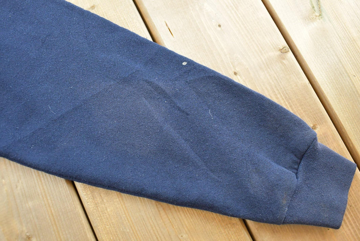 Vintage 1990s Discus Athletics Made In USA Basic Blank Blue Crewneck Sweatshirt Men's M from propervintagecanada