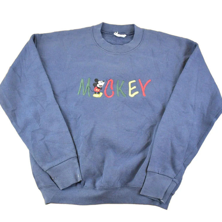Vintage 1990s Disney Crewneck Sweatshirt Men's M / Mickey Mouse / Embroidered Sweater / 90s Retro Cartoon from propervintagecanada