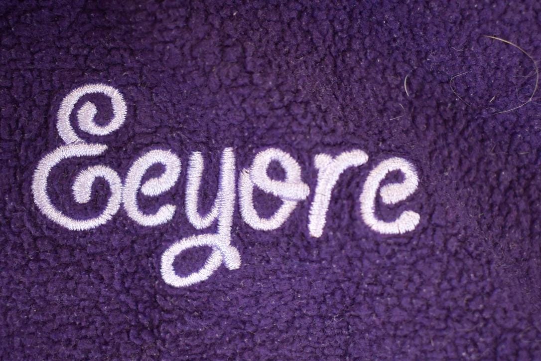 Vintage 1990s Disney Eeyore Winnie The Pooh Fleece Quarter Zip Sweater Women's M from propervintagecanada