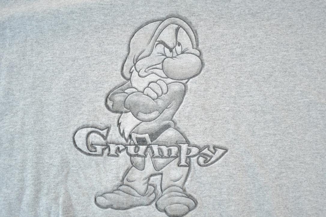 Vintage 1990s Disney Grumpy Cartoon Promo T-Shirt Men's XL from propervintagecanada
