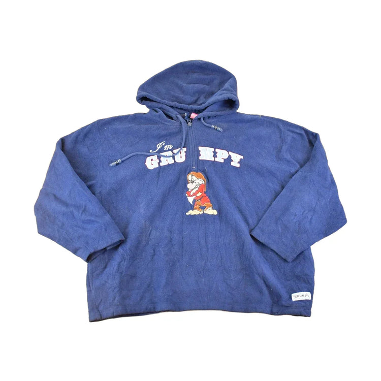 Vintage 1990s Disney I'm Grumpy Fleece Zip Sweater Women's XL from propervintagecanada