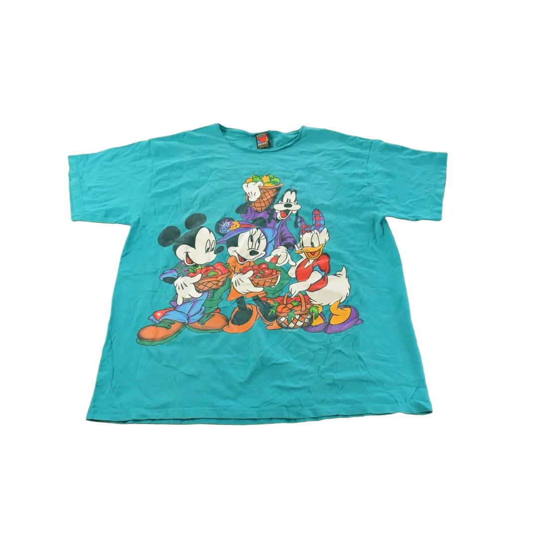 Vintage 1990s Disney Mickey Mouse Characters Graphic T-Shirt Men's XL from propervintagecanada