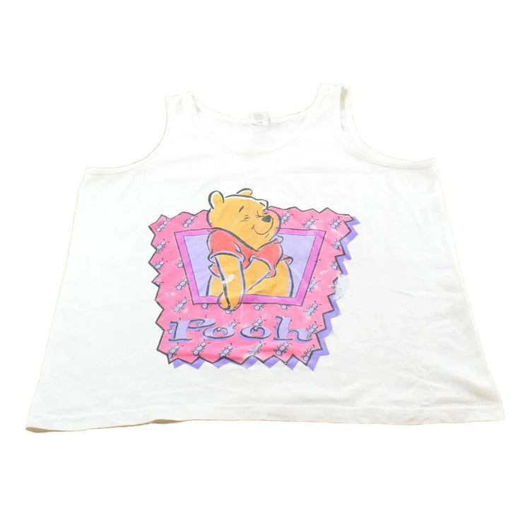 Vintage 1990s Disney Pooh Bear Cartoon Promo Tank Top Mens L from propervintagecanada