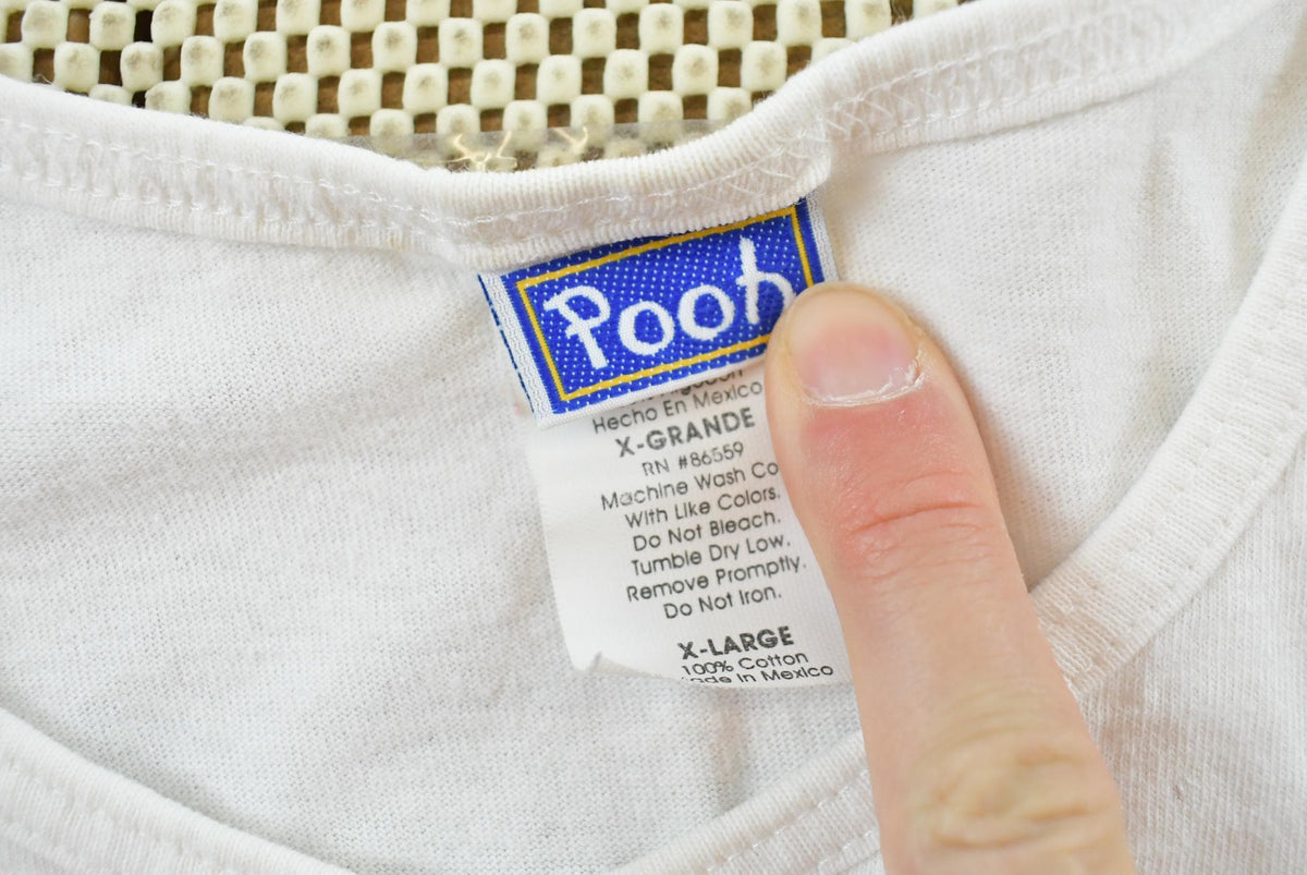 Vintage 1990s Disney Pooh Bear Cartoon Promo Tank Top Mens L from propervintagecanada