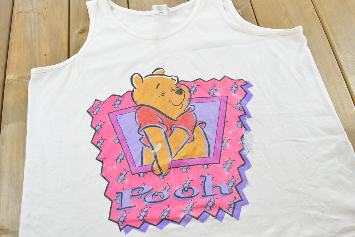 Vintage 1990s Disney Pooh Bear Cartoon Promo Tank Top Mens L from propervintagecanada