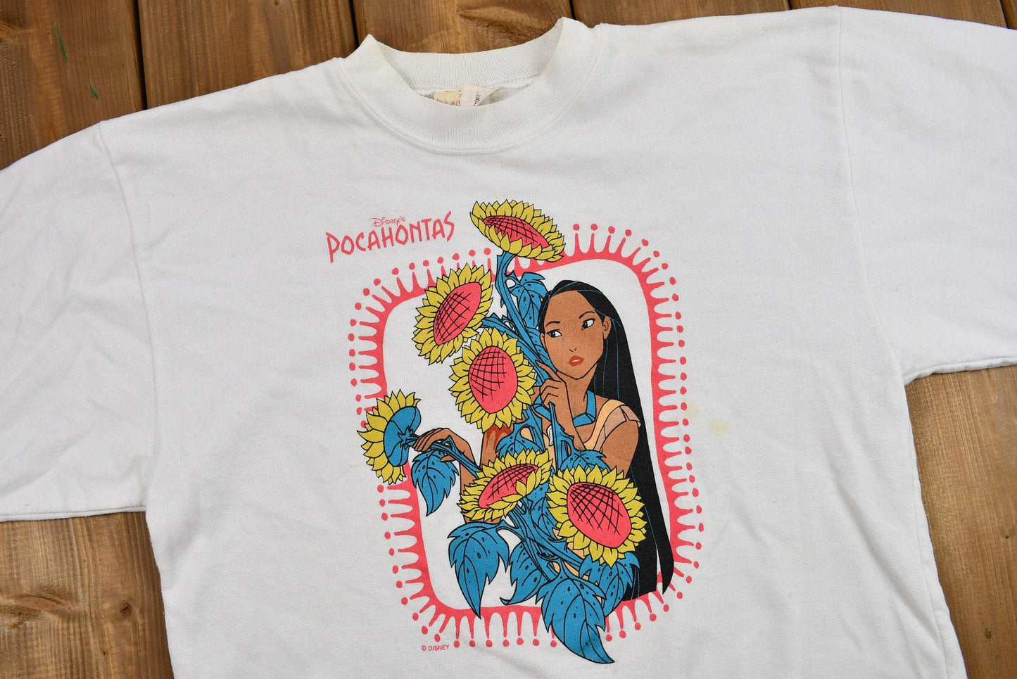 Vintage 1990s Disney's Pocahontas Graphic Crewneck Sweatshirt Youth Large from propervintagecanada