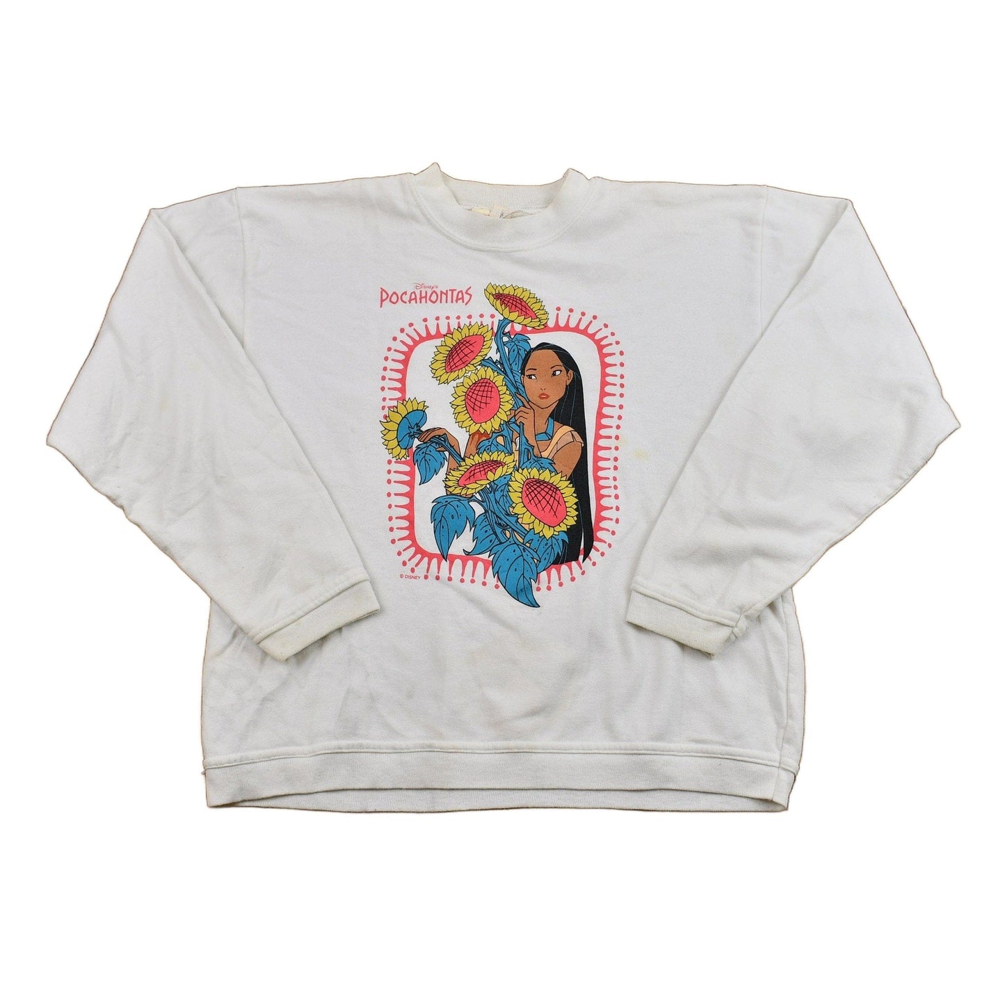Vintage 1990s Disney's Pocahontas Graphic Crewneck Sweatshirt Youth Large from propervintagecanada
