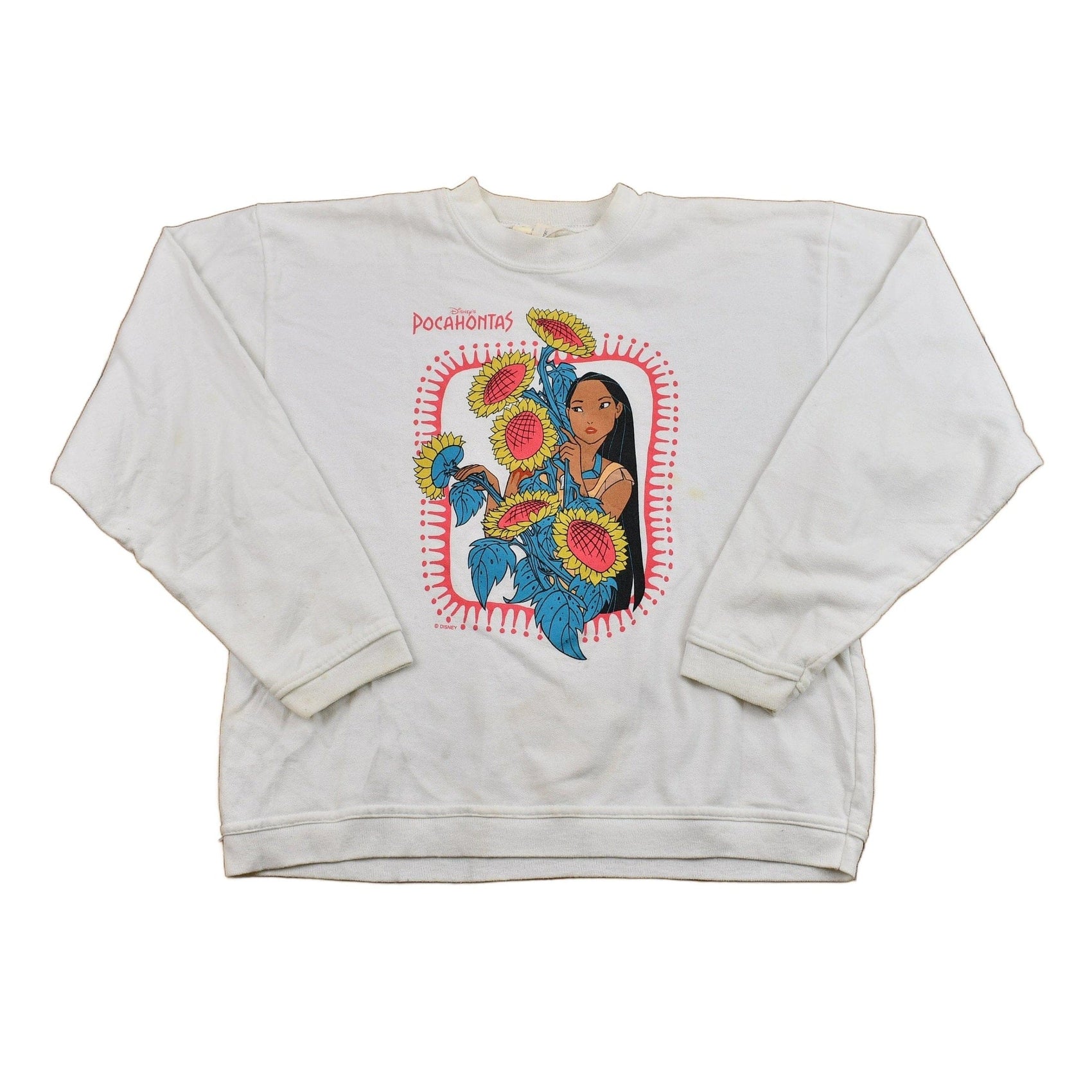 Vintage 1990s Disney's Pocahontas Graphic Crewneck Sweatshirt Youth Large from propervintagecanada