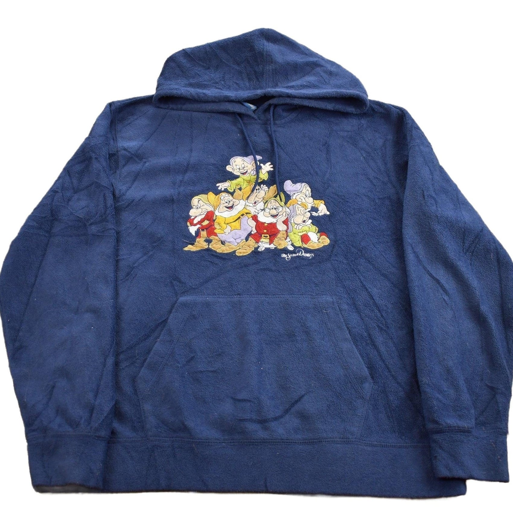 Vintage 1990s Disney Seven Dwarfs Graphic Hoodie Sweatshirt Men's Medium from propervintagecanada