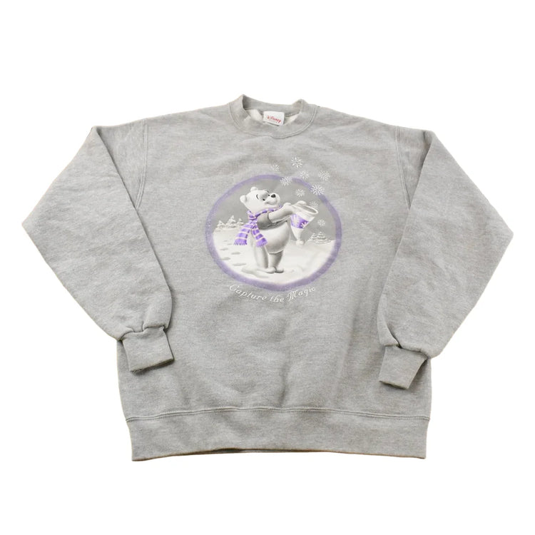 Vintage 1990s Disney Winnie The Pooh Winter Crewneck Sweatshirt Men's S from propervintagecanada