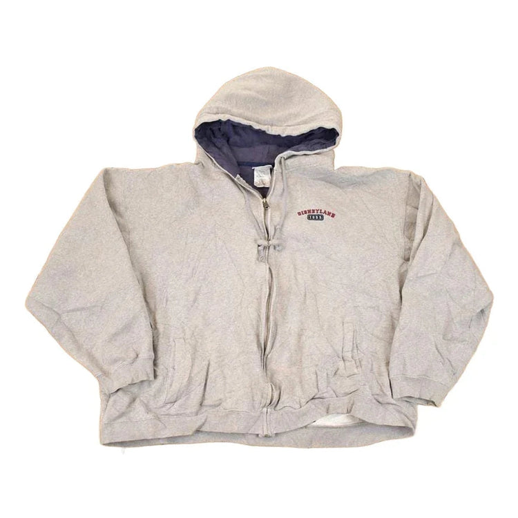 Vintage 1990s Disneyland Full Zip Hoodie Sweater Women's XL / Vintage Mickey Mouse Sweatshirt / Disneyland Cartoon Sweater from propervintagecanada