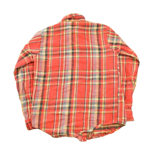 Vintage 1990s Distressed Big Mike Plaid Flannel Button Up Shirt Men's S from propervintagecanada