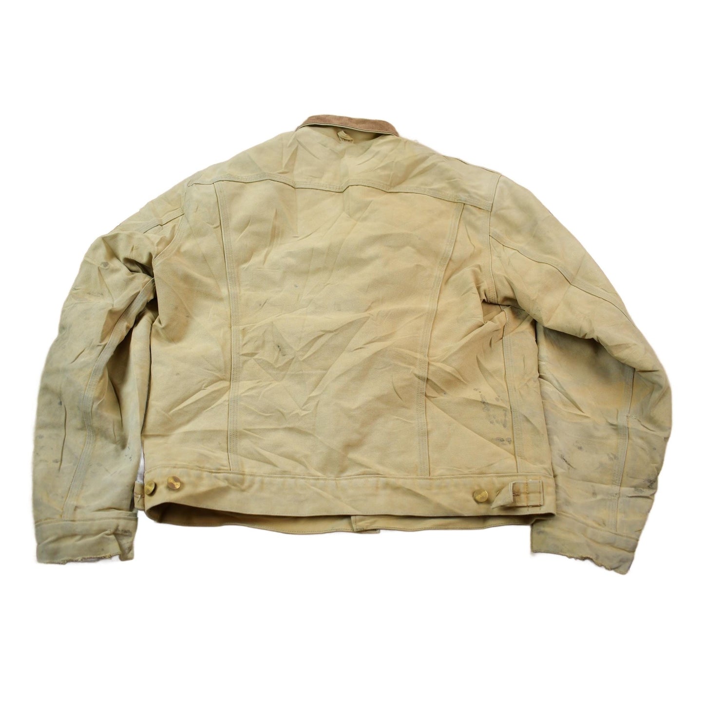 Vintage 1990s Distressed Carhartt Blanket Lined Button Down Jacket Men's L from propervintagecanada