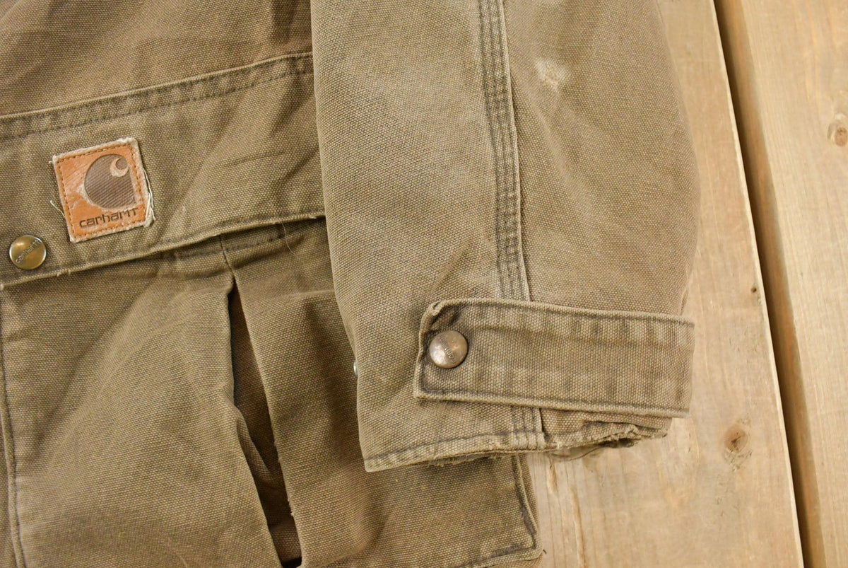 Vintage 1990s Distressed Carhartt Blanket Lined Field Coat Men's M from propervintagecanada