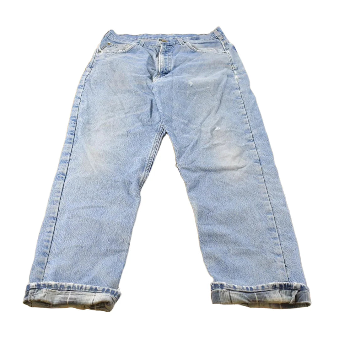 Vintage 1990s Distressed Carhartt Lined Denim Jeans Men's 32 x 31 from propervintagecanada
