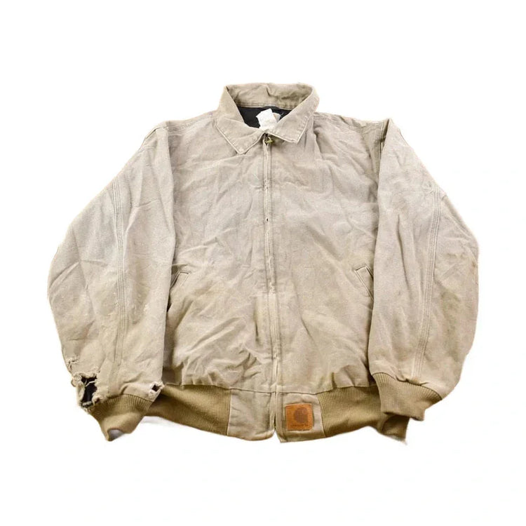 Vintage 1990s Distressed Carhartt Santa Fe Canvas Jacket Men's Large from propervintagecanada