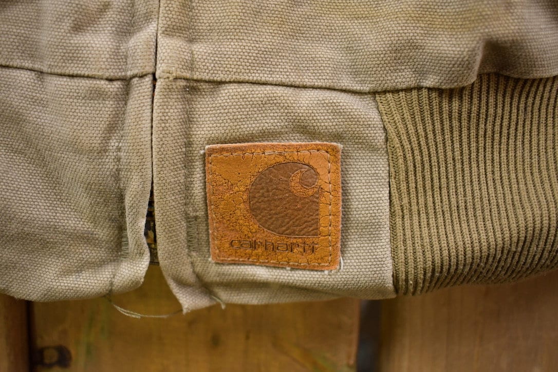 Vintage 1990s Distressed Carhartt Santa Fe Canvas Jacket Men's Large from propervintagecanada