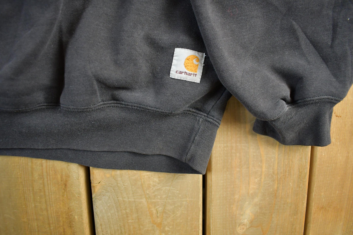 Vintage 1990s Distressed Carhartt Thermal Lined Crewneck Sweatshirt Mens 3XL Tall from propervintagecanada