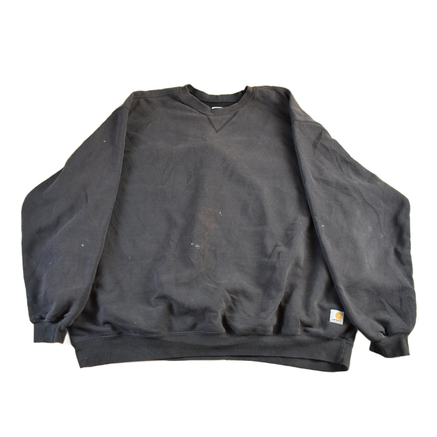 Vintage 1990s Distressed Carhartt Thermal Lined Crewneck Sweatshirt Mens 3XL Tall from propervintagecanada
