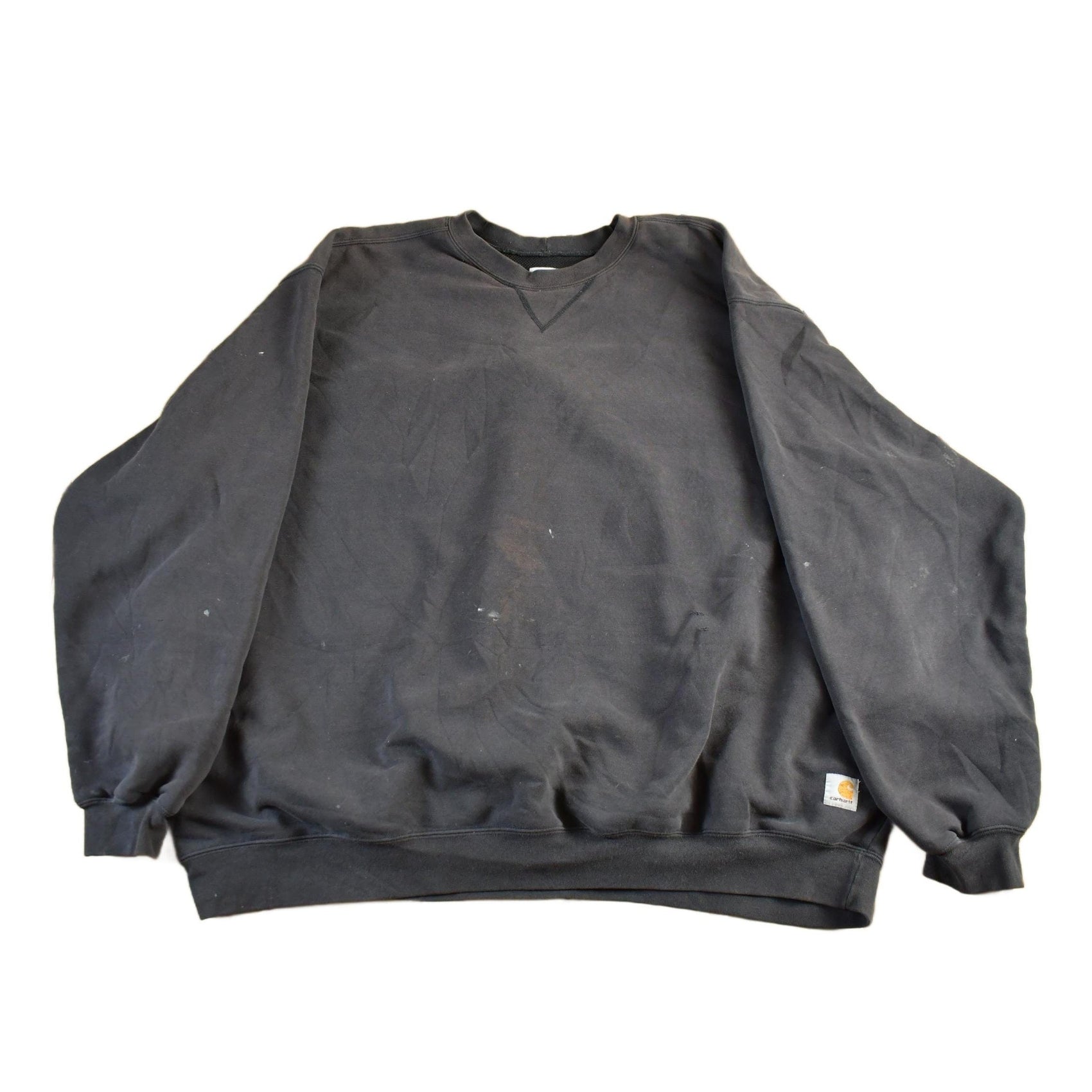 Vintage 1990s Distressed Carhartt Thermal Lined Crewneck Sweatshirt Mens 3XL Tall from propervintagecanada