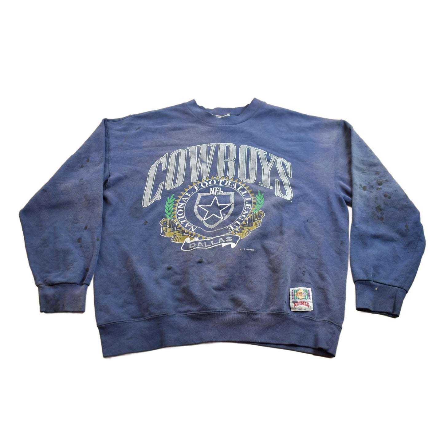 Vintage 1990s Distressed Dallas Cowboys NFL Crewneck Sweatshirt Men's Large from propervintagecanada