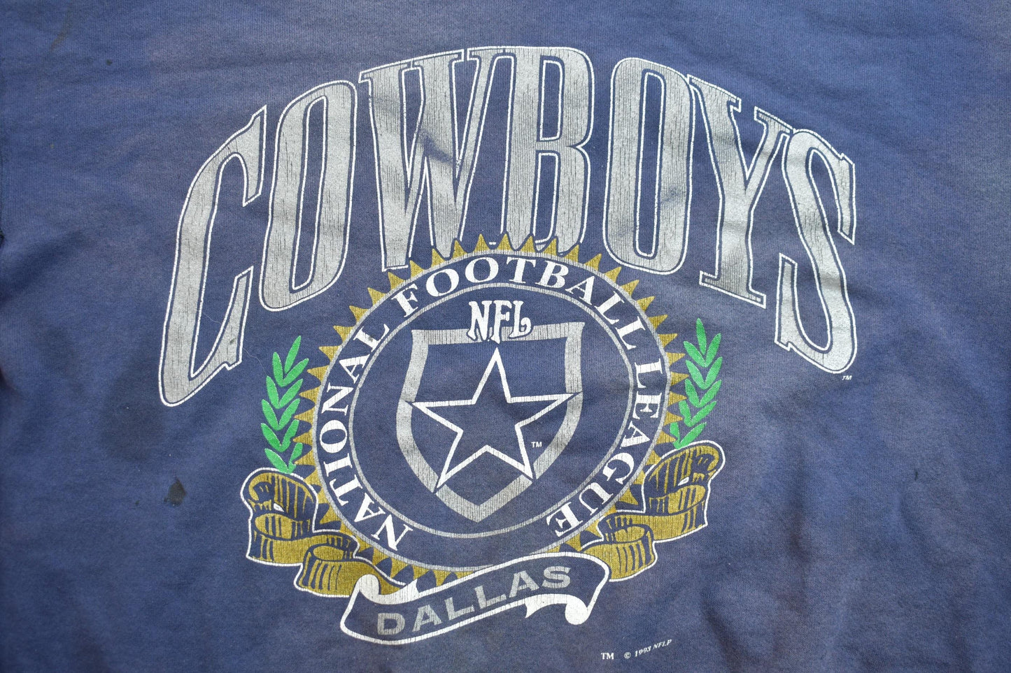 Vintage 1990s Distressed Dallas Cowboys NFL Crewneck Sweatshirt Men's Large from propervintagecanada