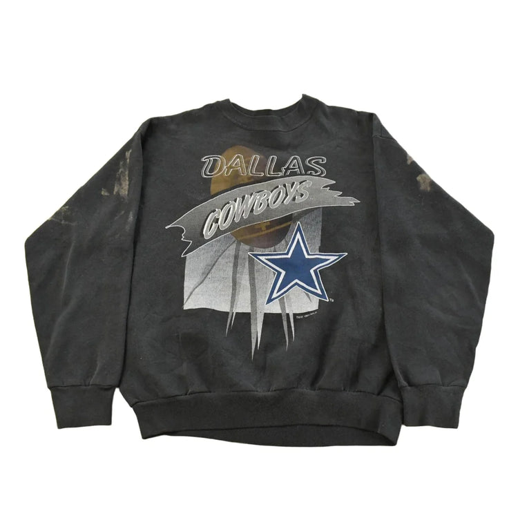 Vintage 1990s Distressed Dallas Cowboys NFL Crewneck Sweatshirt Men's M from propervintagecanada
