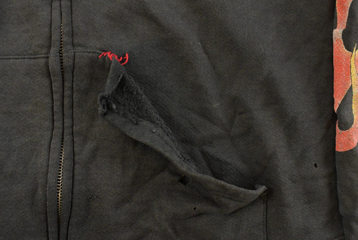 Vintage 1990s Distressed Harley Davidson Graphic Full Zip Hoodie Men's 3XL from propervintagecanada