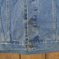 Vintage 1990s Distressed Jean Jacket Men's XL from propervintagecanada
