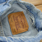 Vintage 1990s Distressed Jean Jacket Size XL Men's Large from propervintagecanada