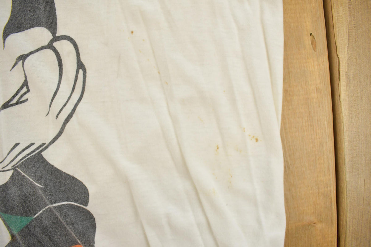 Vintage 1990s Distressed Mickey Mouse Graphic T-Shirt Men's / 90s Disney Tee / Mickey Classics / Single Stitch / Sleepwear from propervintagecanada