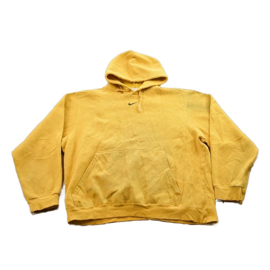 Vintage 1990s Distressed Nike Center Swoosh Hoodie Men's L from propervintagecanada