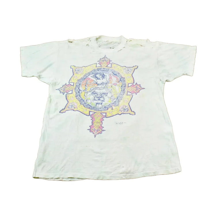 Vintage 1990s Distressed Psychedelic Single Stitch Graphic Band Tee T-Shirt Men's Large from propervintagecanada