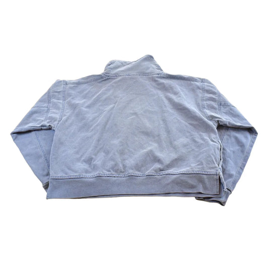 Vintage 1990s DJD Blank Cropped Quarter Zip Crewneck Sweatshirt Men's M from propervintagecanada