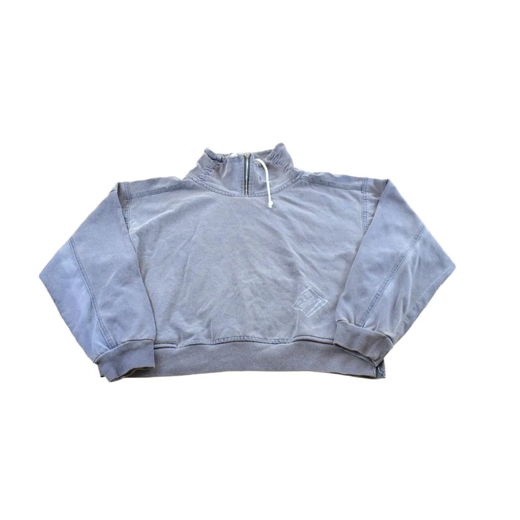 Vintage 1990s DJD Blank Cropped Quarter Zip Crewneck Sweatshirt Men's M from propervintagecanada