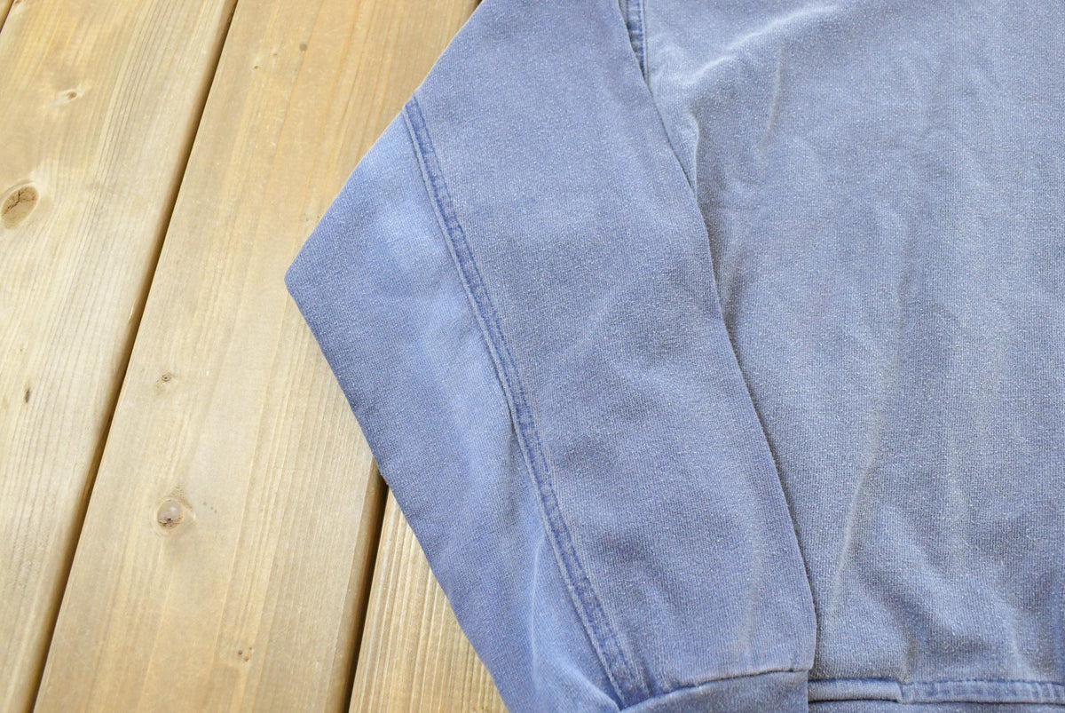 Vintage 1990s DJD Blank Cropped Quarter Zip Crewneck Sweatshirt Men's M from propervintagecanada