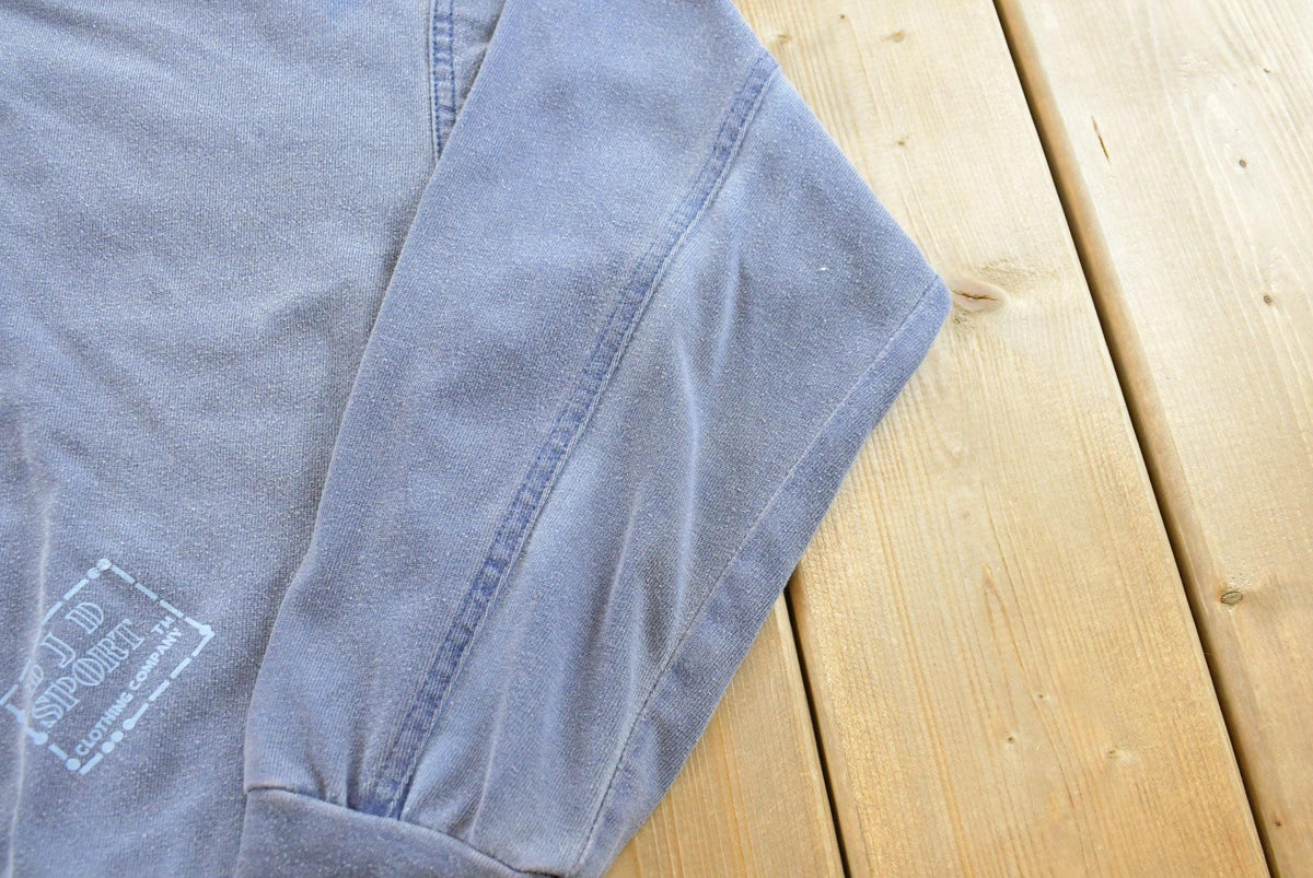 Vintage 1990s DJD Blank Cropped Quarter Zip Crewneck Sweatshirt Men's M from propervintagecanada